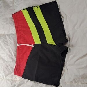 Vintage Overboard Swim Trunks Drawstring Neon Men's 32/34